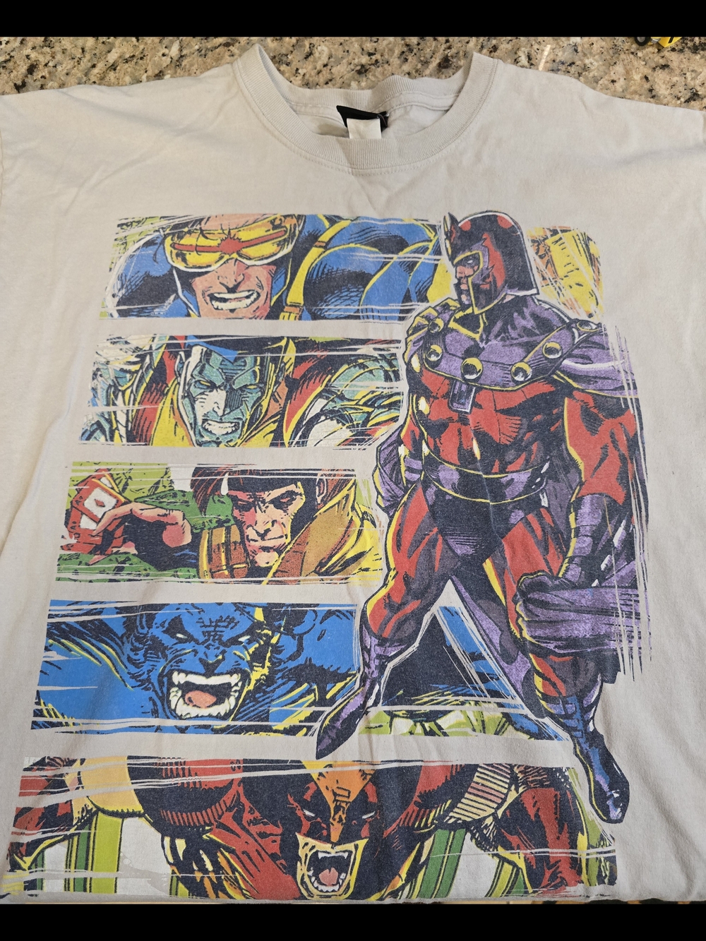 MAD Engine White Graphic Tee with Multicolor X-Men Print